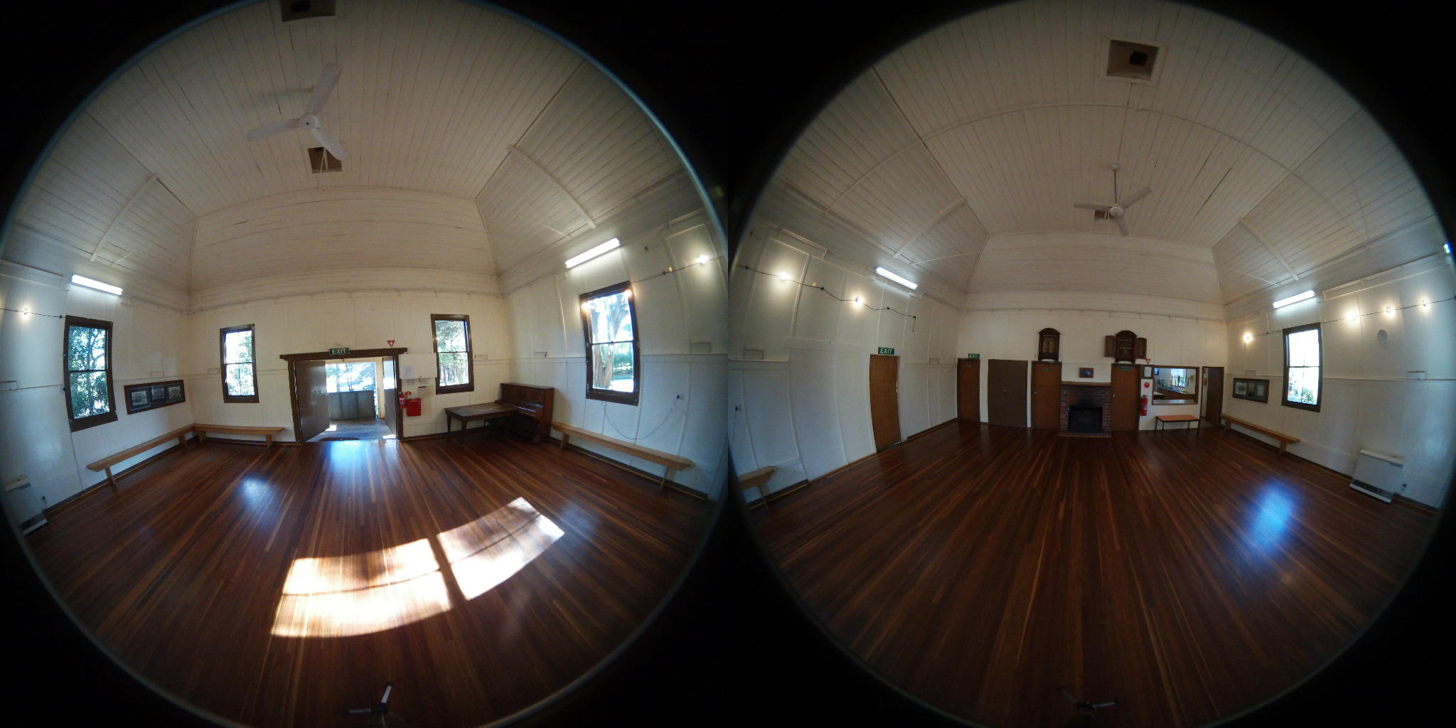 Inside the main hall